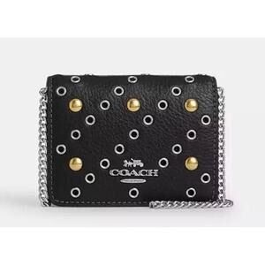 COACH RIVET WALLET ON CHAIN NWT